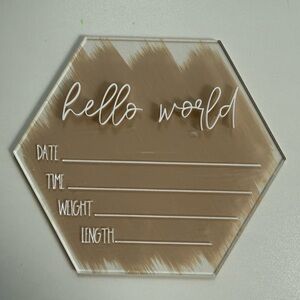 Acrylic Newborn sign